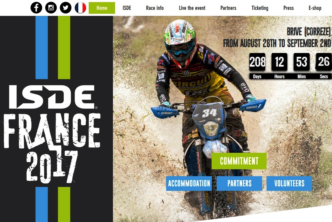 ISDE FRANÇA 2017 - Website já disponível